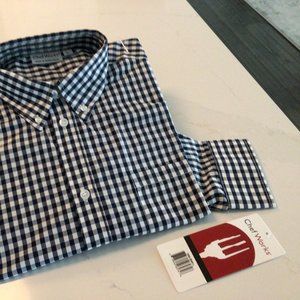 NWT, never worn! Gingham Long Sleeve Dress Shirt